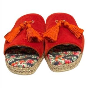 Christian louboutin espadrille slip on slide size 38